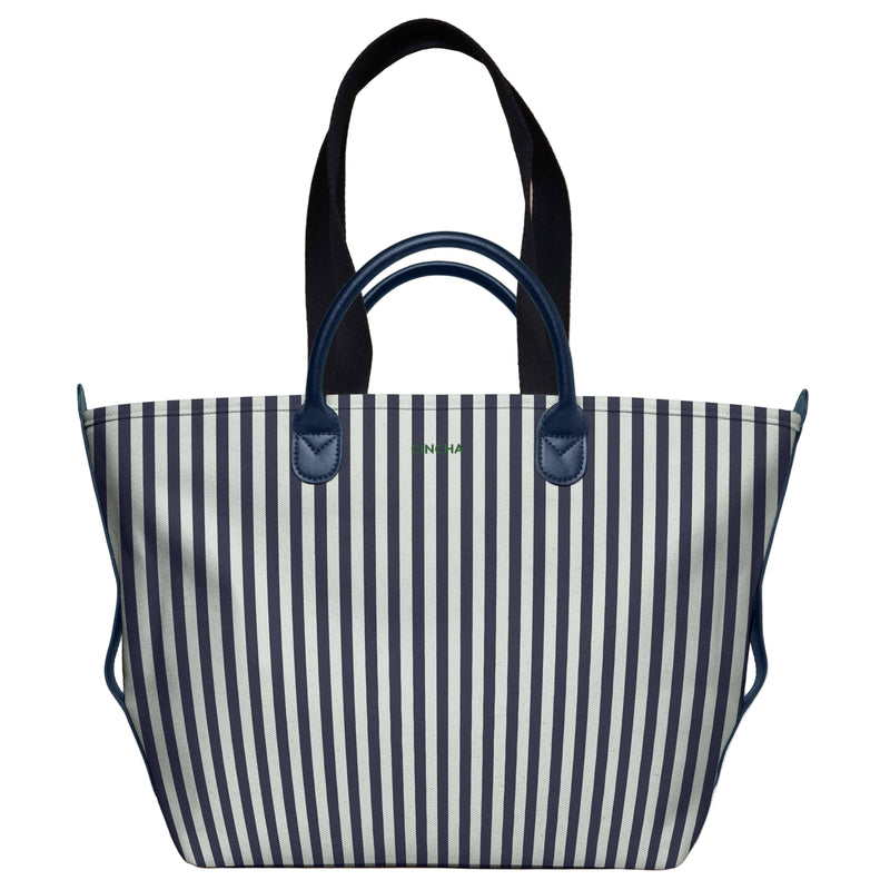  The Canvas Go-Tote - Navy Stripe 