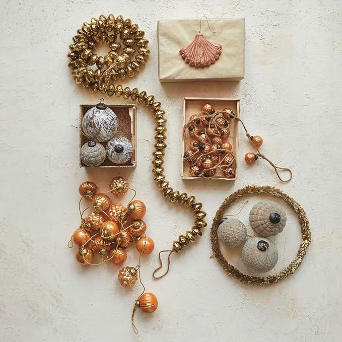 Holiday Sprays, Stems, & Garland Hammered Brass Bead Garland 