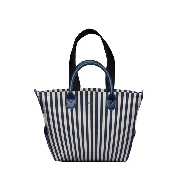  The Mini Canvas Go-Tote - Navy Stripe 