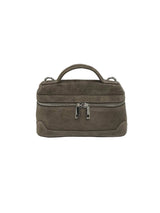 Lifestyle Suede Top Handle Crossbody Bag // Burgundy 