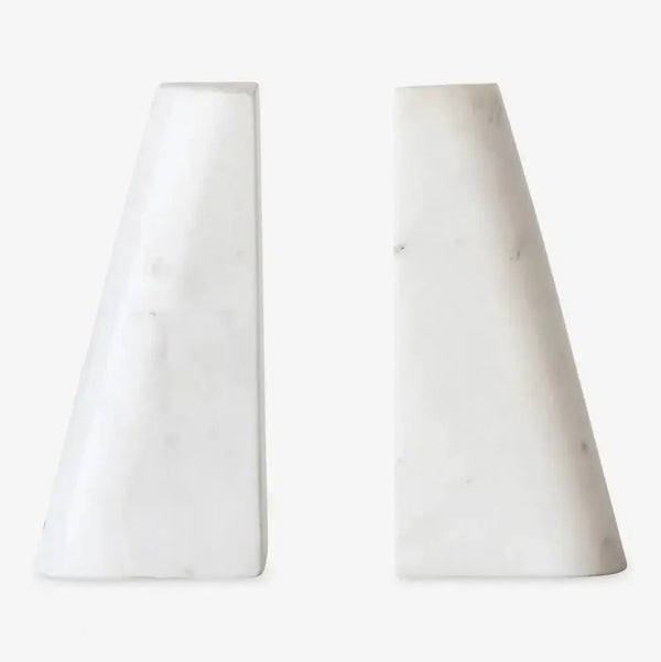 Decorative Object WHITE MARBLE BOOKENDS 