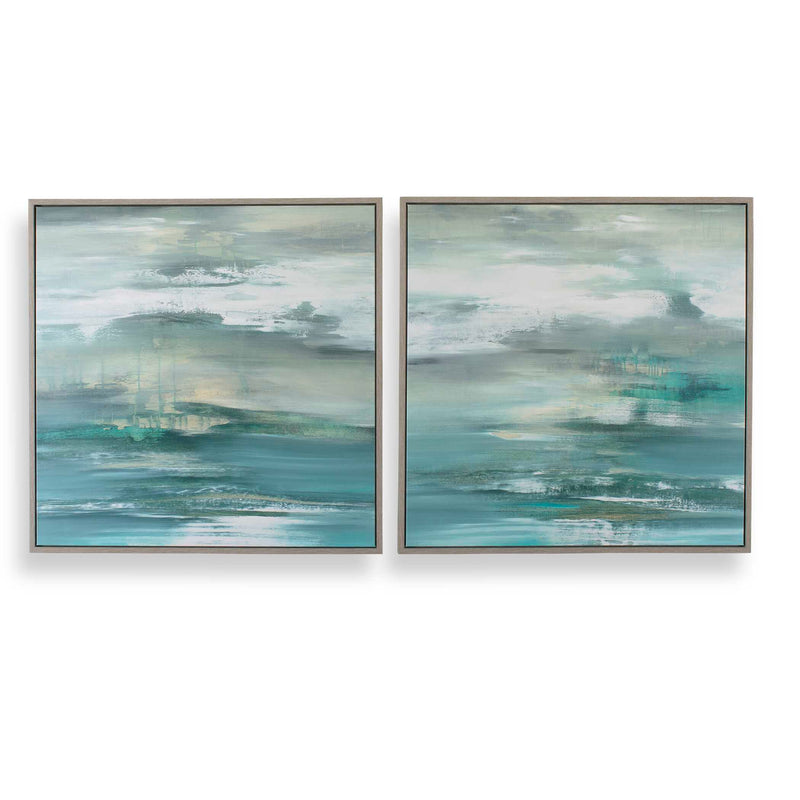 Wall Art Tranquil State Of Mind Framed Canvases // Set of 2 