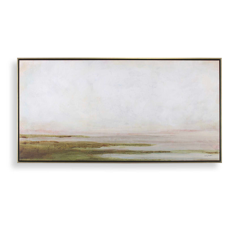 Wall Art Hazy Lake Framed Landscape Art 