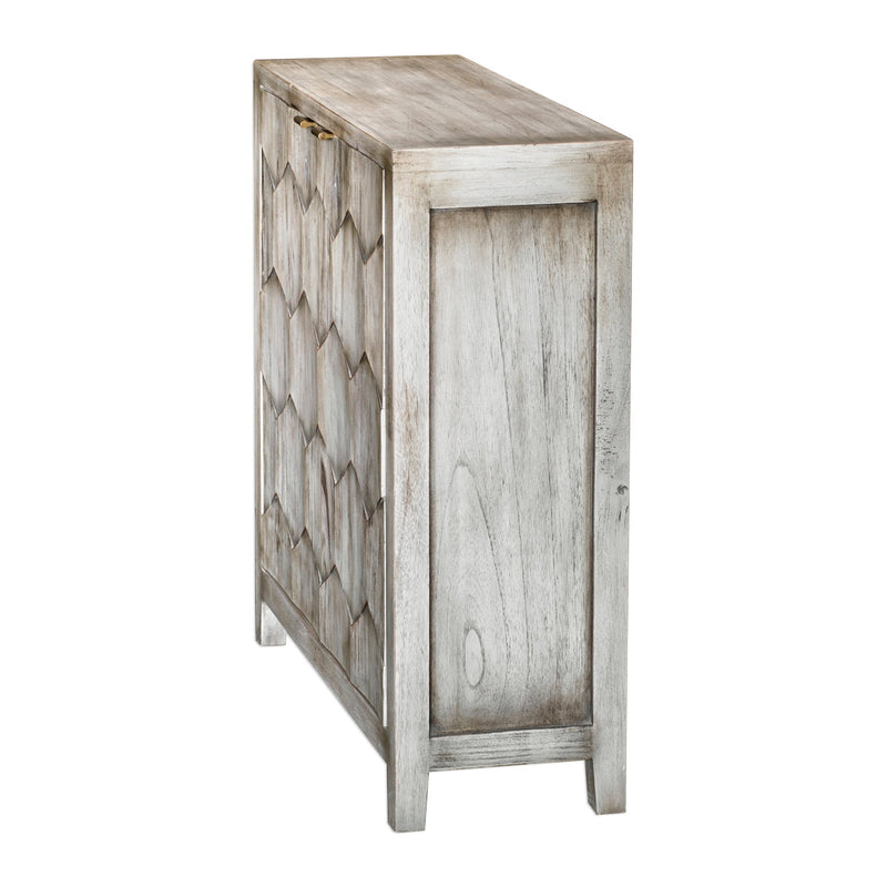 Accent Cabinets Catori Smoked Ivory Console Cabinet 