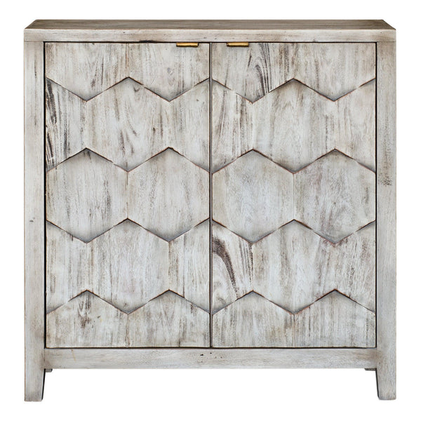 Accent Cabinets Catori Smoked Ivory Console Cabinet 
