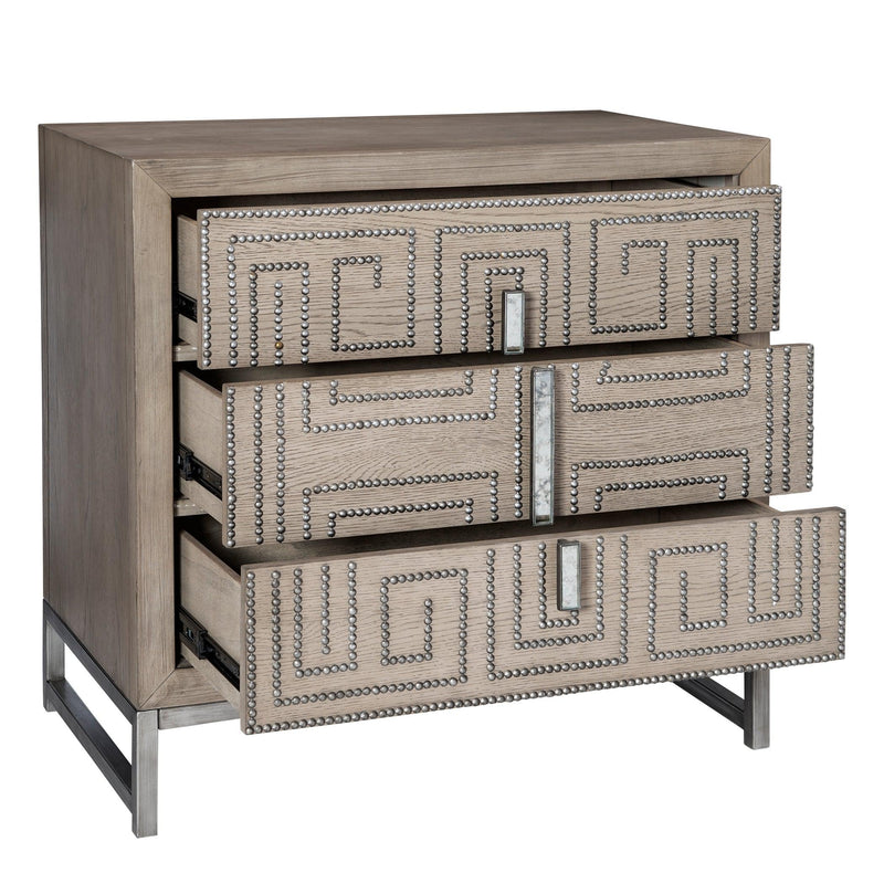 Accent Cabinets Devya Gray Oak Accent Chest 
