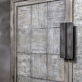 Accent Cabinets Hamadi Distressed Gray 2 Door Cabinet 