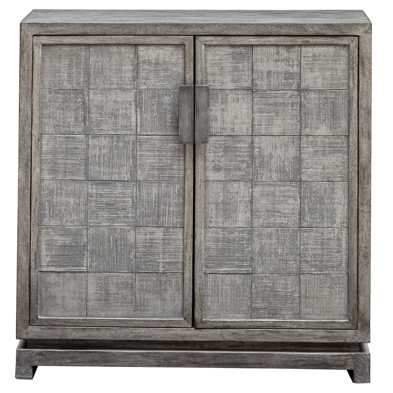 Accent Cabinets Hamadi Distressed Gray 2 Door Cabinet 