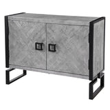 Accent Cabinets Keyes 2 Door Gray Cabinet 