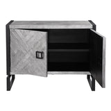 Accent Cabinets Keyes 2 Door Gray Cabinet 