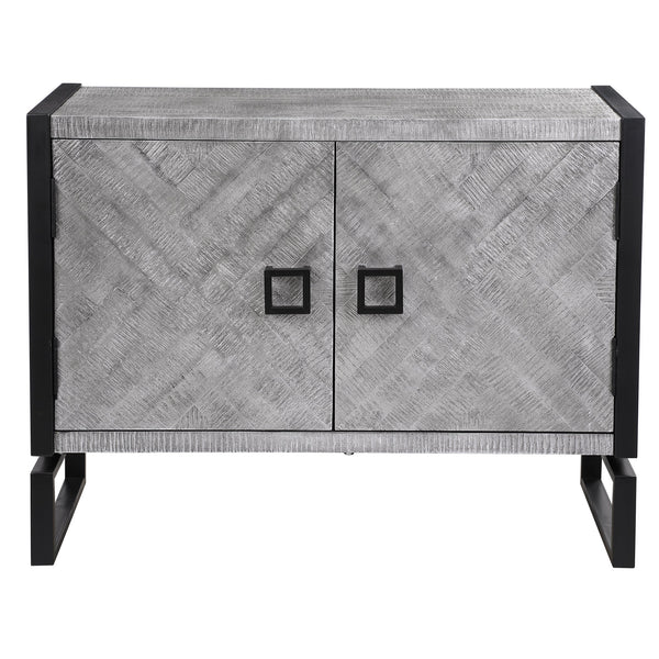 Accent Cabinets Keyes 2 Door Gray Cabinet 