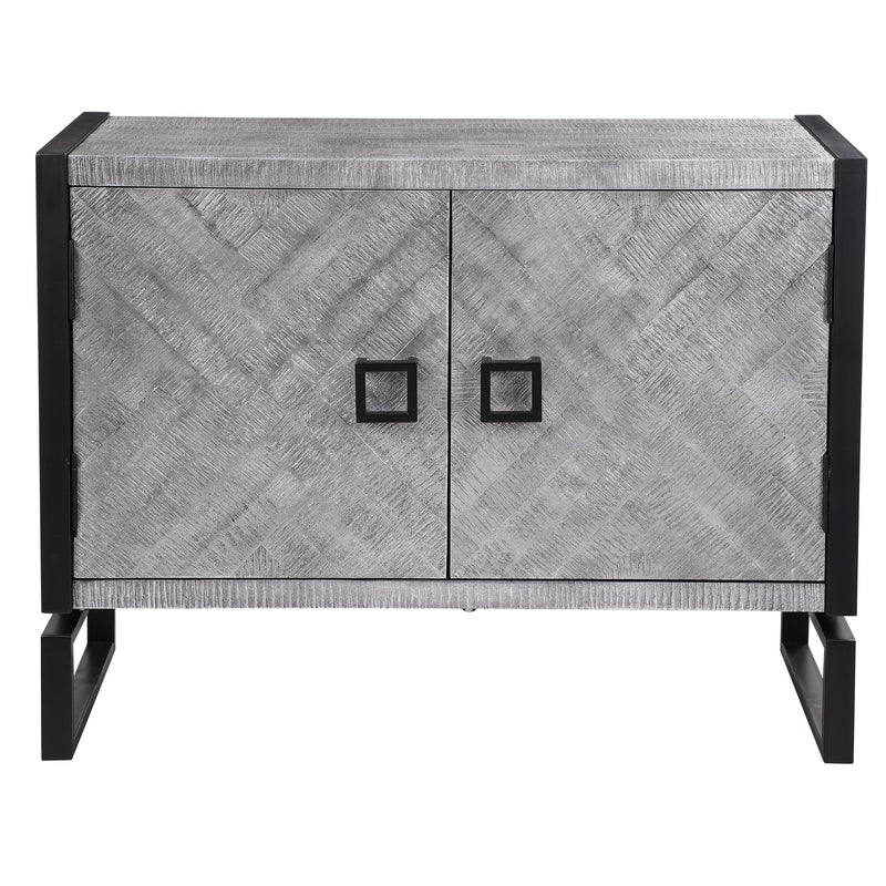 Accent Cabinets Keyes 2 Door Gray Cabinet 