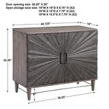 Accent Cabinets Shield Gray Oak 2 Door Cabinet 