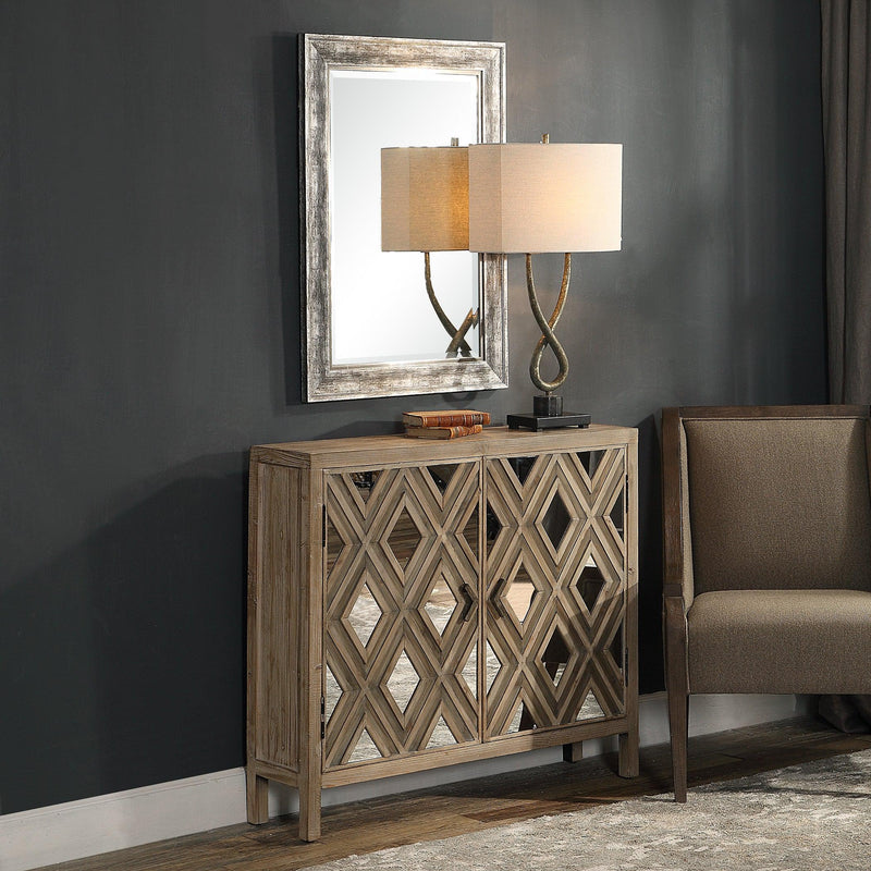 Accent Cabinets Tahira Mirrored Accent Cabinet 