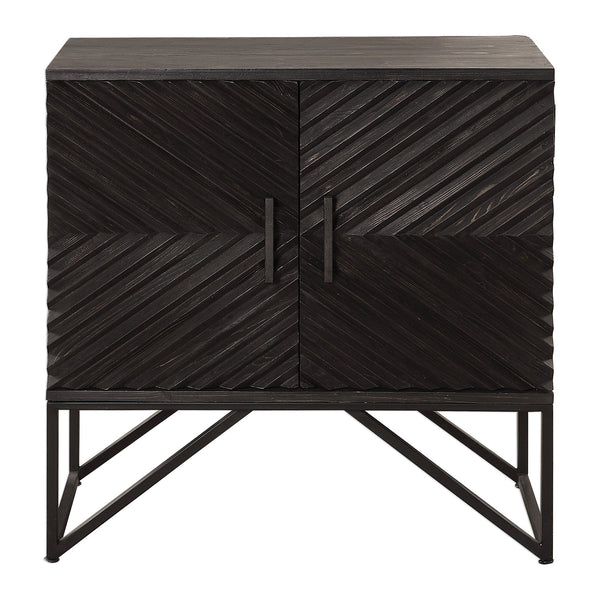 Accent Cabinets Zadie Ebony Accent Cabinet 