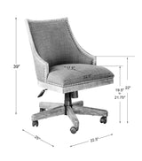 Accent Chairs & Armchairs Aidrian Charcoal Desk Chair 