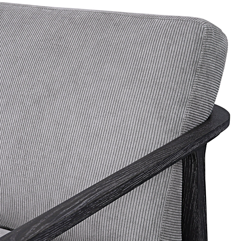 Accent Chairs & Armchairs Brunei Modern Accent Chair // Gray Corduroy 