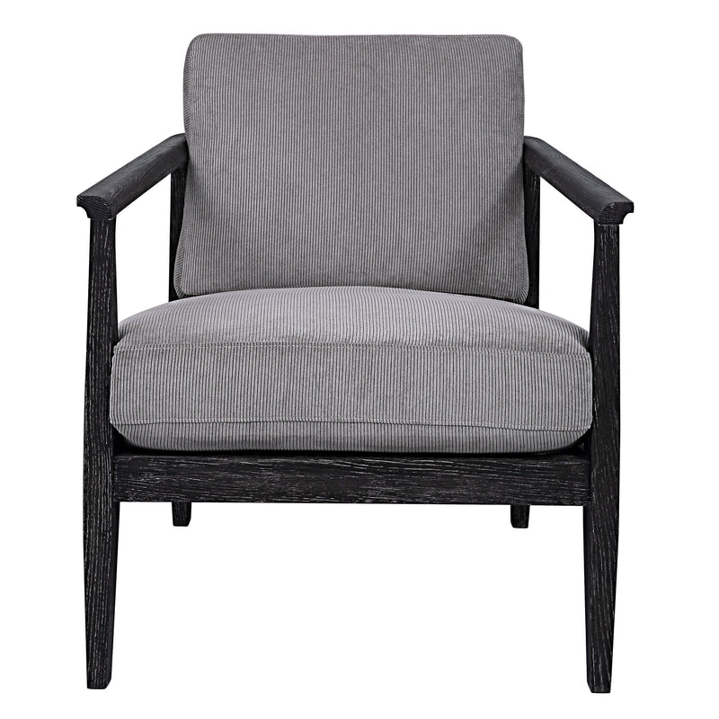 Accent Chairs & Armchairs Brunei Modern Accent Chair // Gray Corduroy 