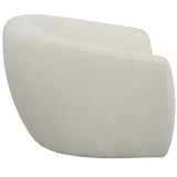 Accent Chairs & Armchairs Capra Art Deco Swivel Chair // White Faux Shearling 