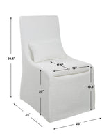 Accent Chairs & Armchairs Coley Armless Chair // White 