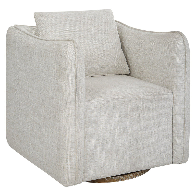 Accent Chairs & Armchairs Corben Swivel Armchair // White 