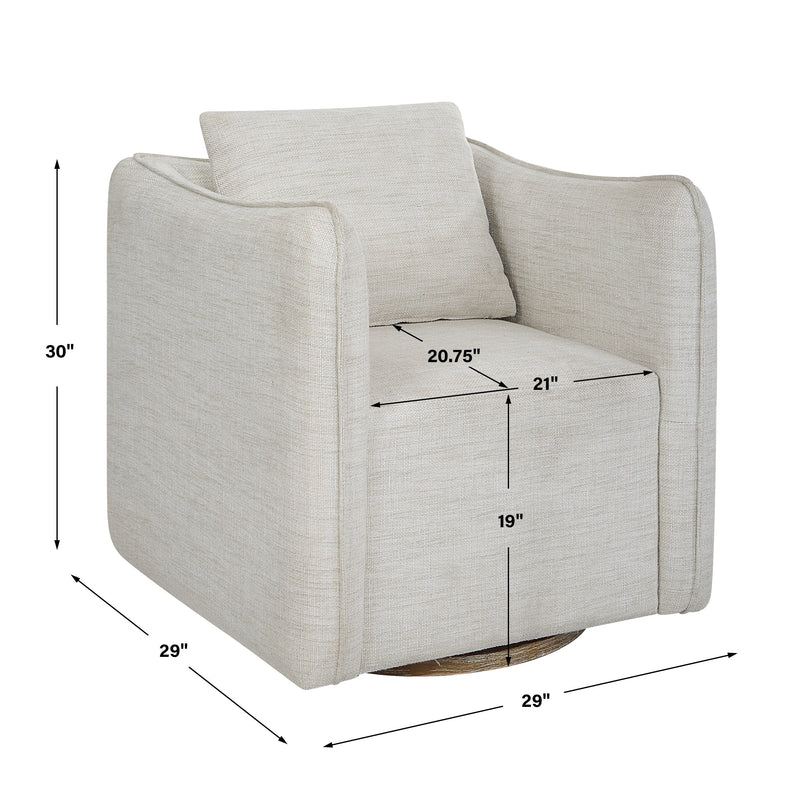 Accent Chairs & Armchairs Corben Swivel Armchair // White 