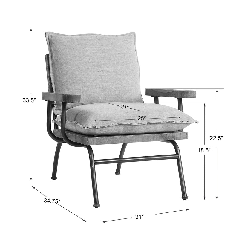 Accent Chairs & Armchairs Declan Industrial Accent Chair 