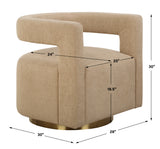 Accent Chairs & Armchairs Grounded Modern Swivel Chair 