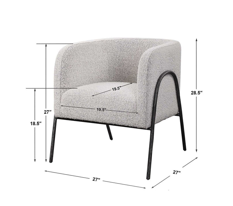 Furniture Jacobsen Accent Chair // Grey Boucle 