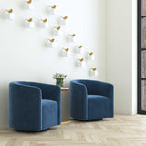 Accent Chairs & Armchairs Mallorie Swivel Chair // Blue 