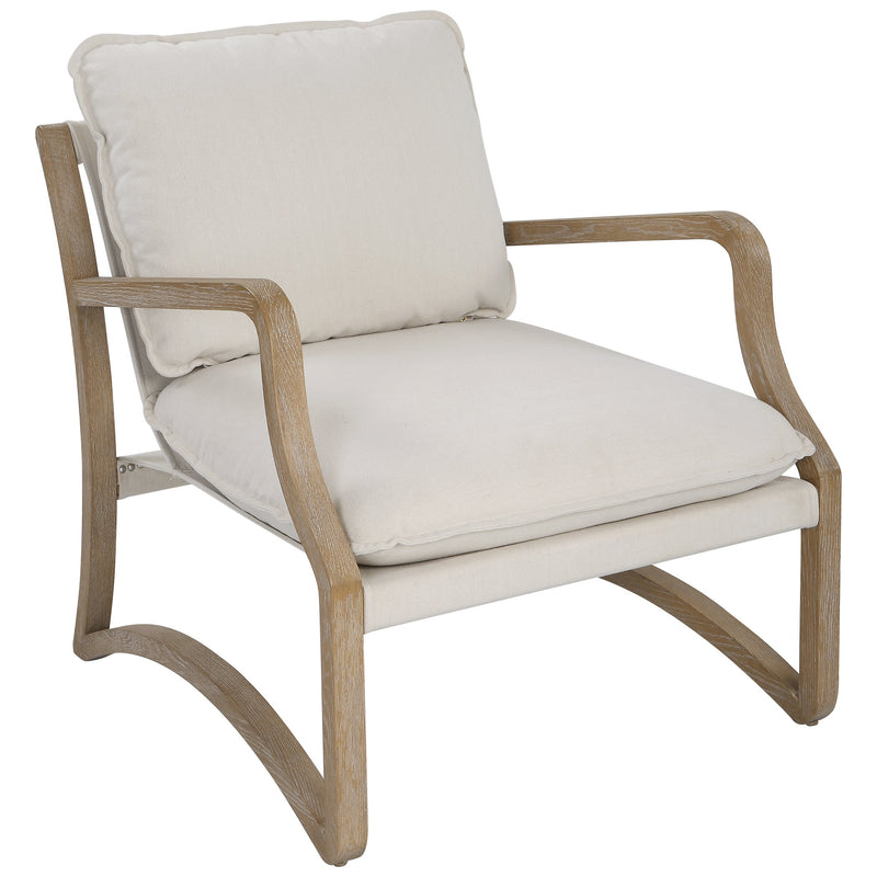 Accent Chairs & Armchairs Melora Solid Oak Accent Chair 