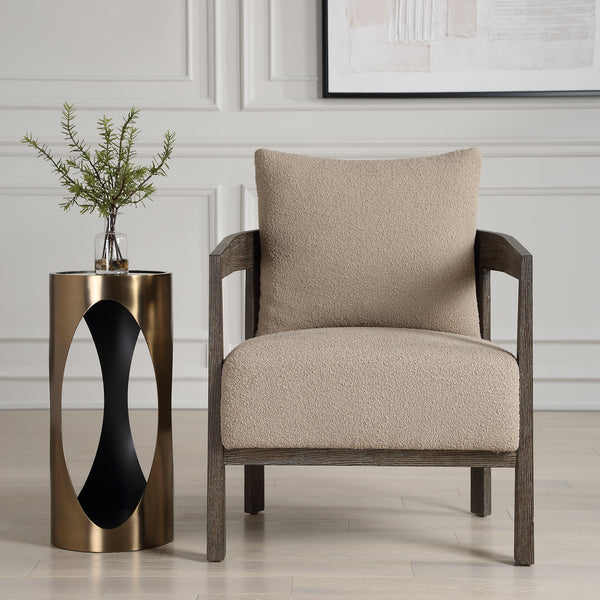 Accent Chairs & Armchairs Sienna Sand Fabric Accent Chair 