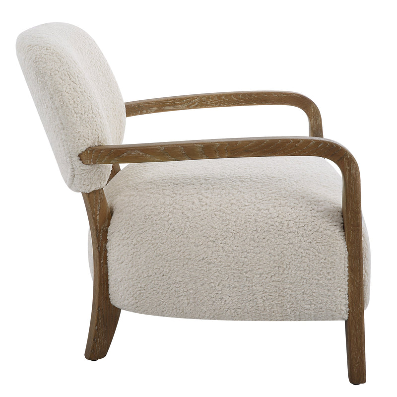 Accent Chairs & Armchairs Telluride Natural Shearling Accent Chair 