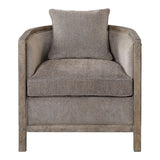 Accent Chairs & Armchairs Viaggio Gray Chenille Accent Chair 