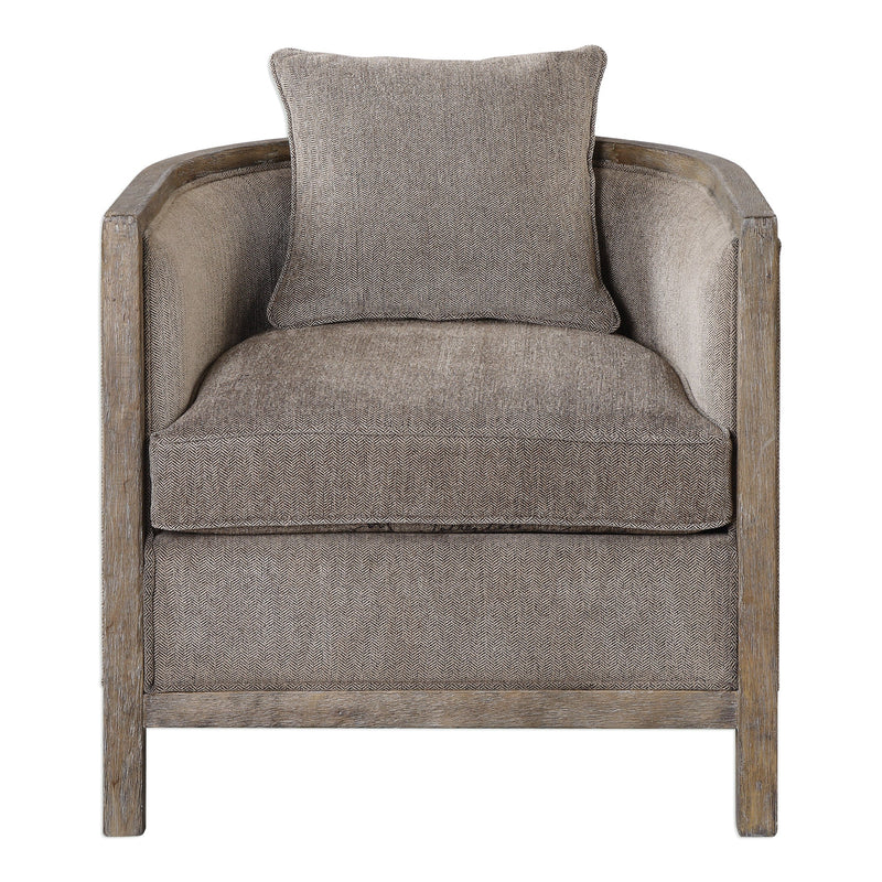 Accent Chairs & Armchairs Viaggio Gray Chenille Accent Chair 