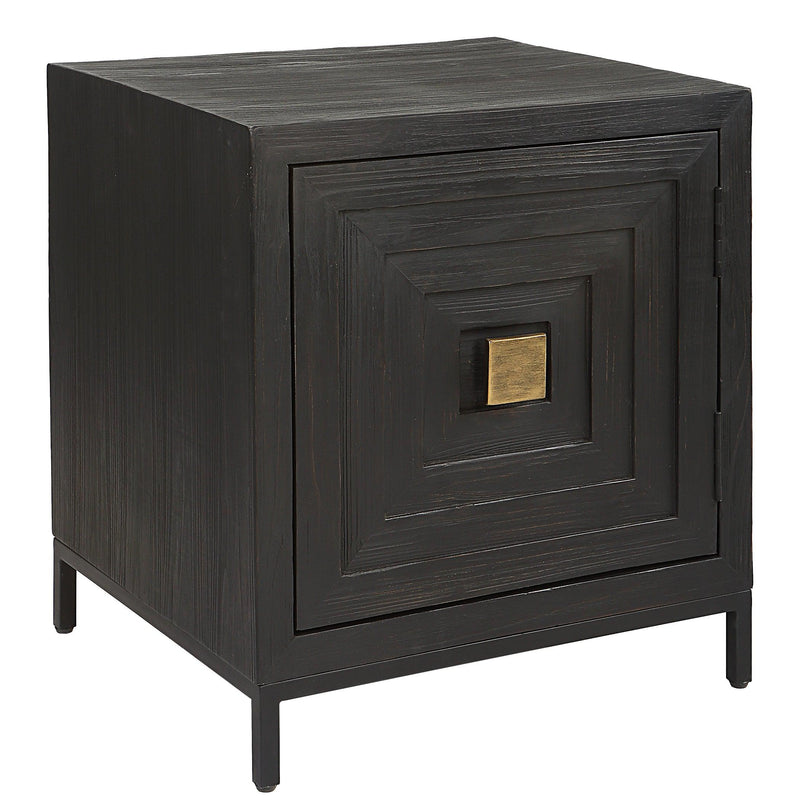 Accent Table Aiken Geometric Cabinet / End Table 