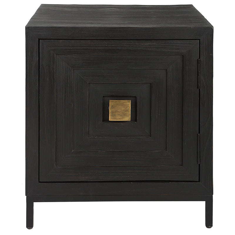 Accent Table Aiken Geometric Cabinet / End Table 