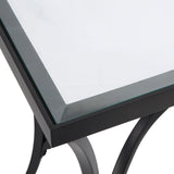 Accent Table Alayna Black Metal & Glass End Table 