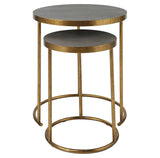 Accent Table Aragon Brass Nesting Tables, S/2 