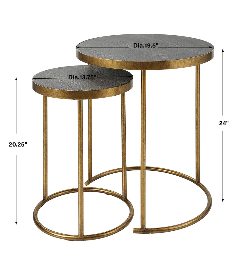 Accent Table Aragon Brass Nesting Tables, S/2 