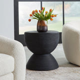 Accent Table Bongo Black Rattan Side Table 