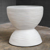 Accent Table Bongo White Rattan Side Table 