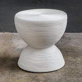 Accent Table Bongo White Rattan Side Table 