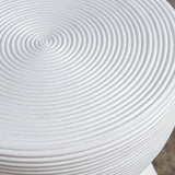 Accent Table Bongo White Rattan Side Table 