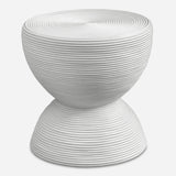 Accent Table Bongo White Rattan Side Table 