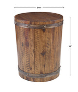 Accent Table Ceylon Wine Barrel Side Table 