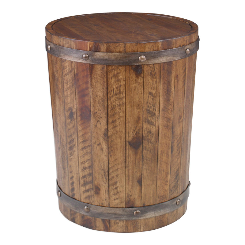 Accent Table Ceylon Wine Barrel Side Table 
