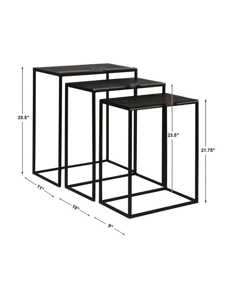 Accent Table Coreene Iron Nesting Tables S/3 