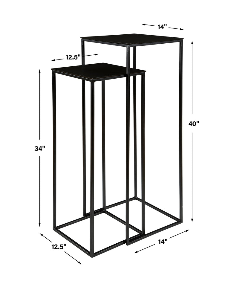 Accent Table Coreene Nesting Pedestal Tables, S/2 