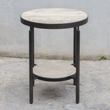 Accent Table Dauntless Travertine Side Table 